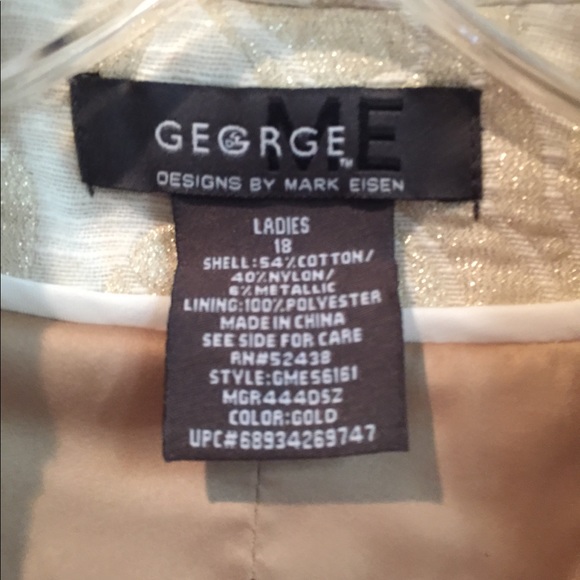 Mark Eisen for George cream/gold lurex jacket - Picture 3 of 8